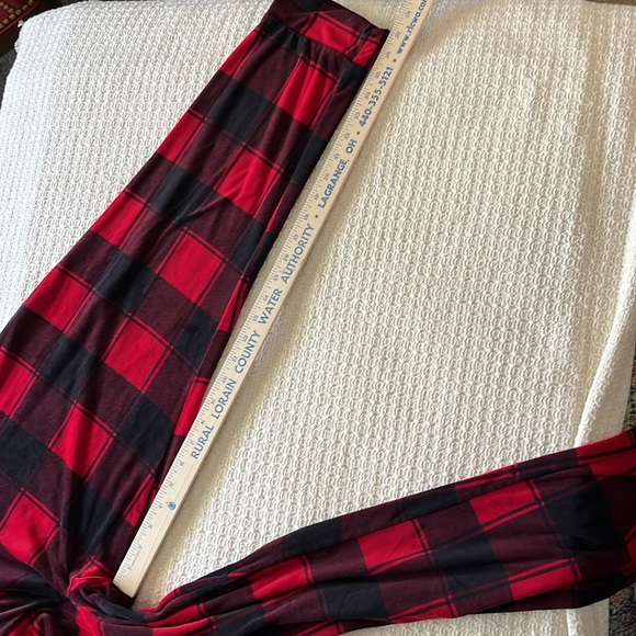 Sonoma XXL ladies plush buffalo plaid red/black pajama set -Pants and top soft! - Picture 7 of 10